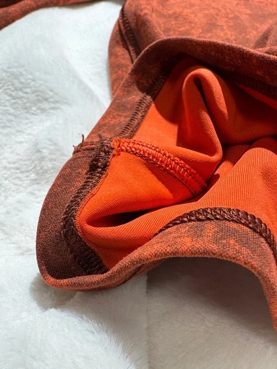 lululemon athletica Burnt Orange Mottled Long-Sleeve Crop Top - Picture 6 of 6